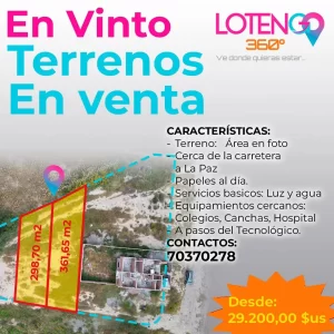 Lee más sobre el artículo Lotes en Venta «Vinto»