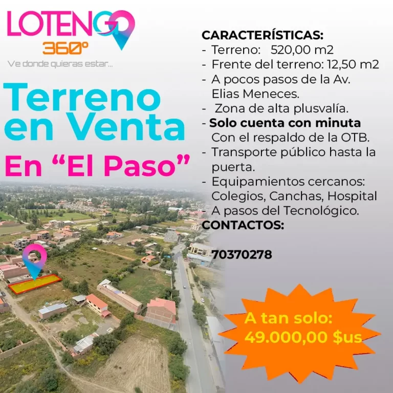 Terreno en Venta «El Paso»
