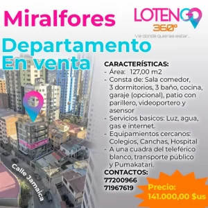 Lee más sobre el artículo Departamento en venta Miraflores